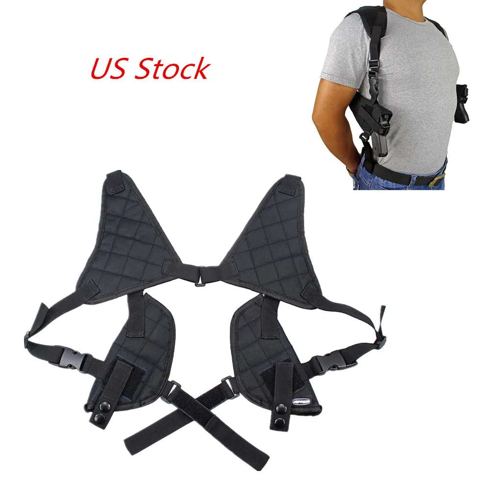 

Tactical Concealed Hand Gun Shoulder Holster Under Arm Double Draw Pistol Nylon Flexible Black