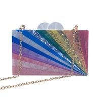 womens fashion bags 2022 luxury famous brand clutch evening wedding handbag purse shoulder multicolored jewel party acrylic bag