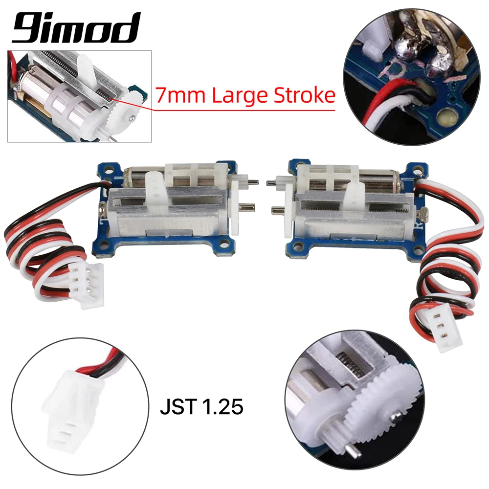 

2 Pcs GS-1502 Linear Servo JST Plug 1.5g/ 80g-cm/ 0.12sec Micro Servo Steering Gear 3.7-5V for RC Airplane Fixed-wing DIY Model