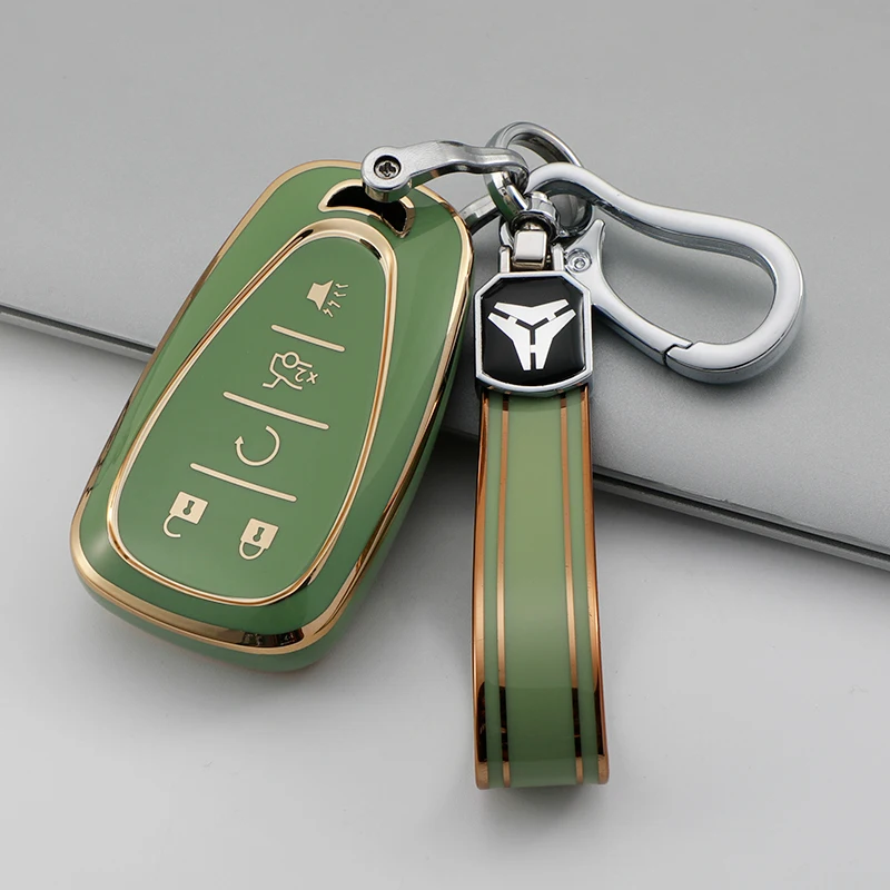 

4 5 Buttons Key TPU Car Key Case Cover For Chevrolet 2017-2019 Chevy Malibu Camaro Cruze Traverse Sonic Volt Bolt Equinox