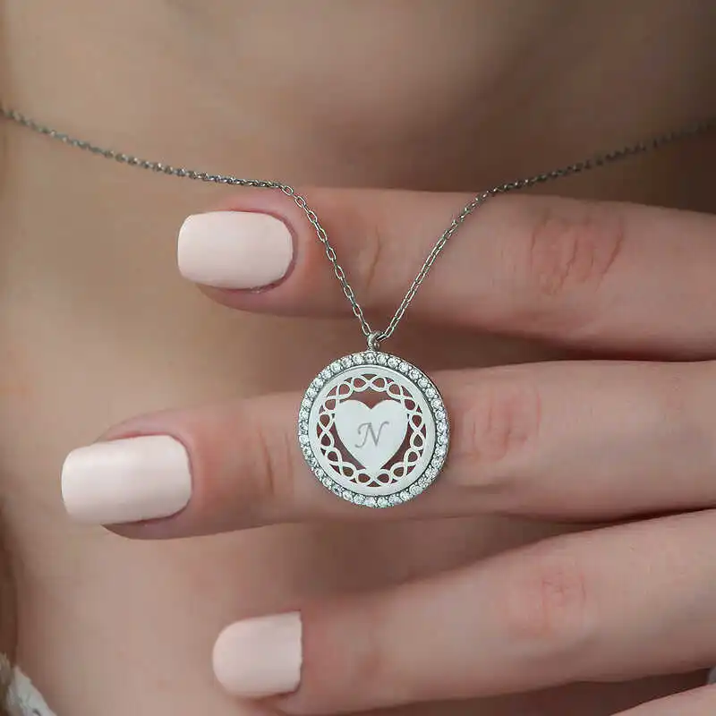 

Tevuli 925 Sterling Silver Personalized Infinity Heart Woman Necklace