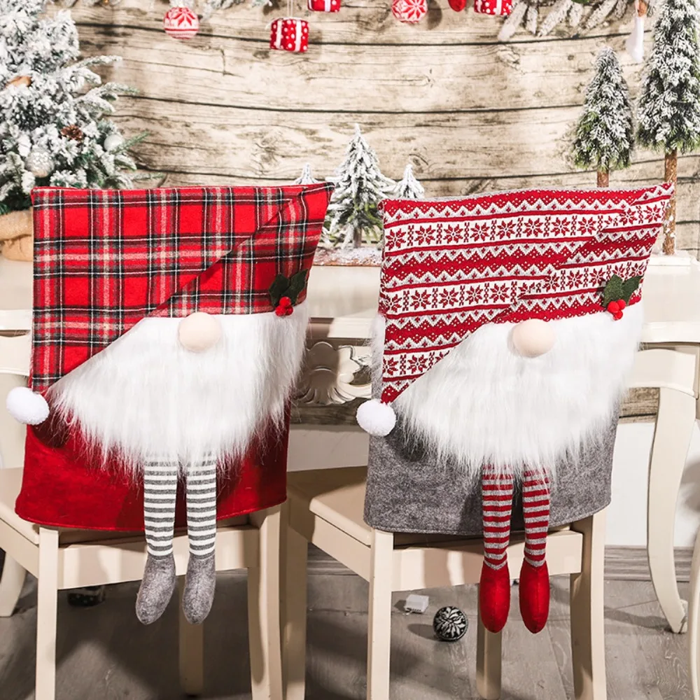 

Decor Holiday Party Decor Dining Kitchen Decoration Chair Back Elastic Stretch Cover Seat Covers Christmas Chair Cover