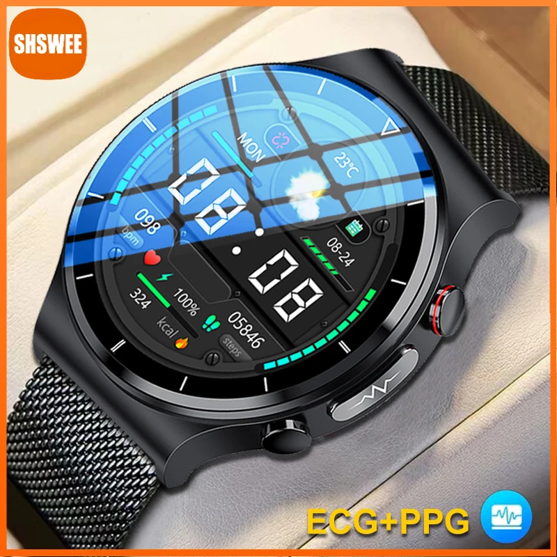 

For Xiaomi Huawei ECG+PPG Smart Watch Men Blood Oxygen Heart Rate Watches IP68 Waterproof Sport Fitness Tracker Smartwatch