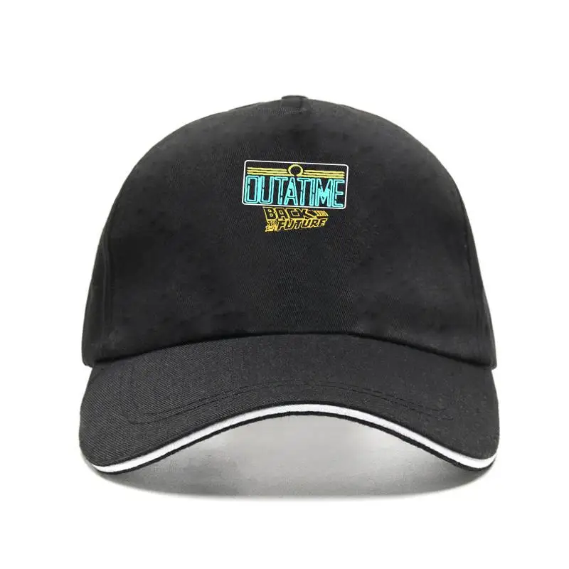 

Back to The Future Neon OUTATIME License Plate Mens Bill Hat Tag DeLorean Logo