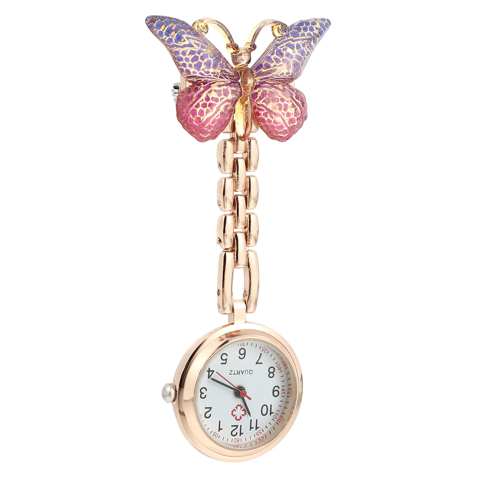 

Nurse Watches- Lovely Butterflies Pin- on Brooch Watch Pocket Watches Hanging Lapel Watch for Nurses Doctors