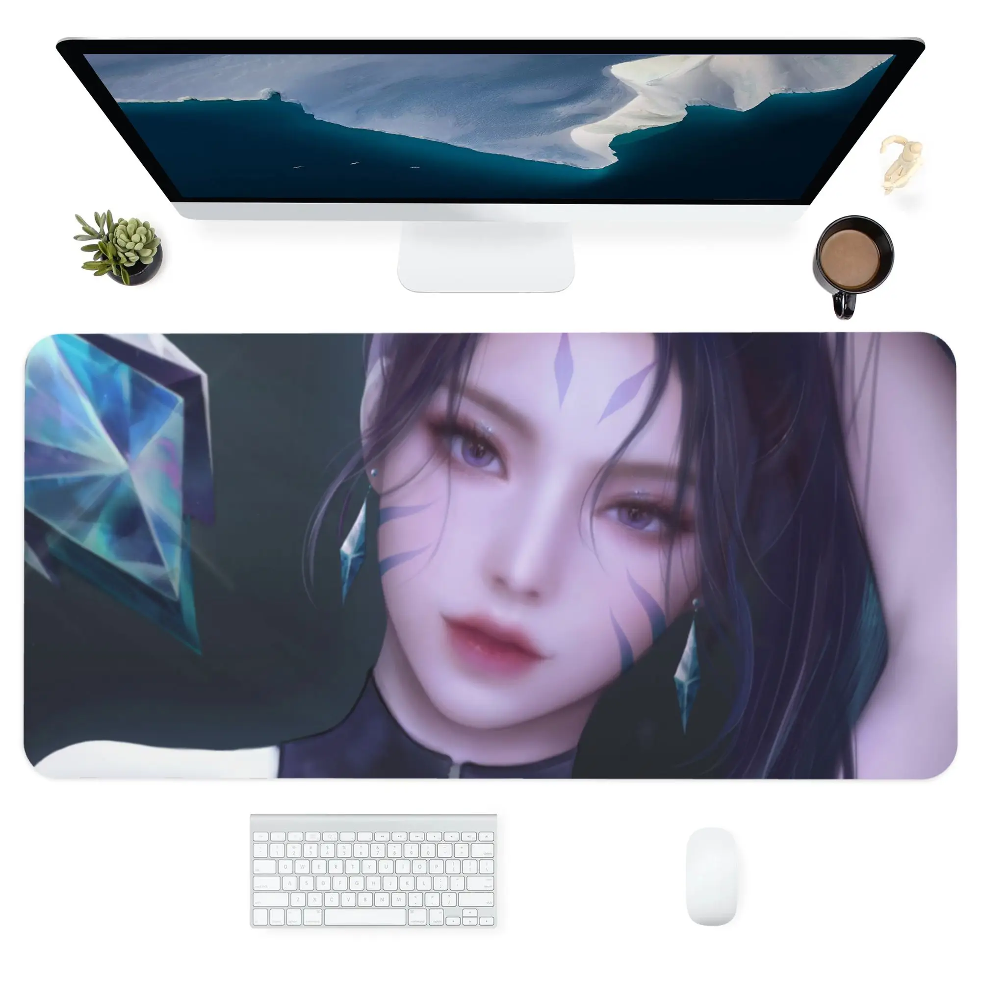 

Милый коврик для мыши, креативный большой игровой компьютерный коврик для клавиатуры, офисный Настольный коврик для Лиги, Настольный коври...