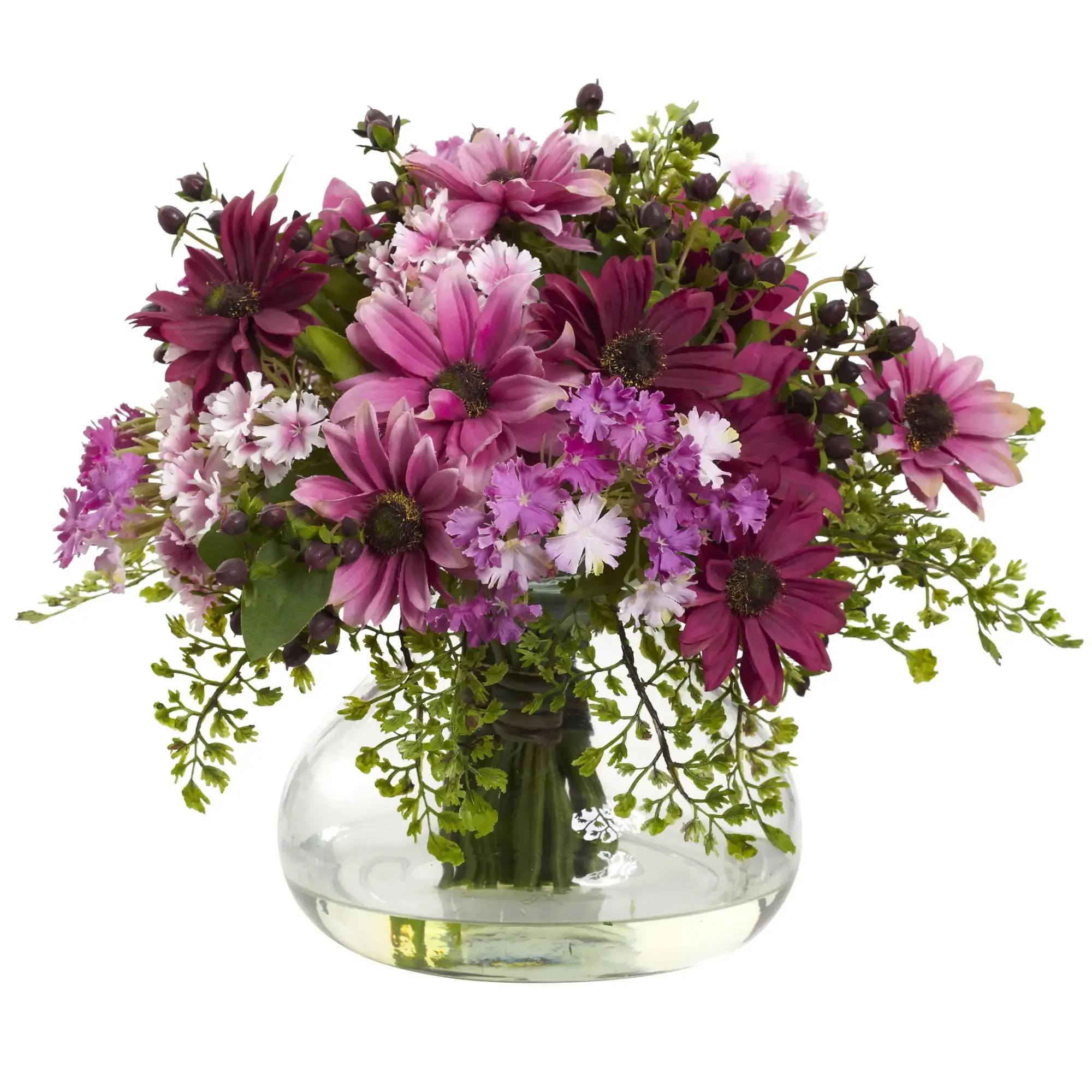 

Large Mixed Daisy Artificial Flower Arrangement, Pink