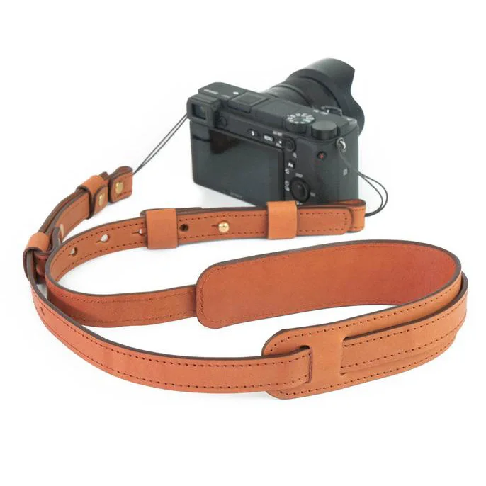 80-110cm Cowhide Leather Camera Shoulder Neck Straps Carrying Belt DSLR Strap Grip for Sony Lumix Nikon Canon FUJI Leica Pentax