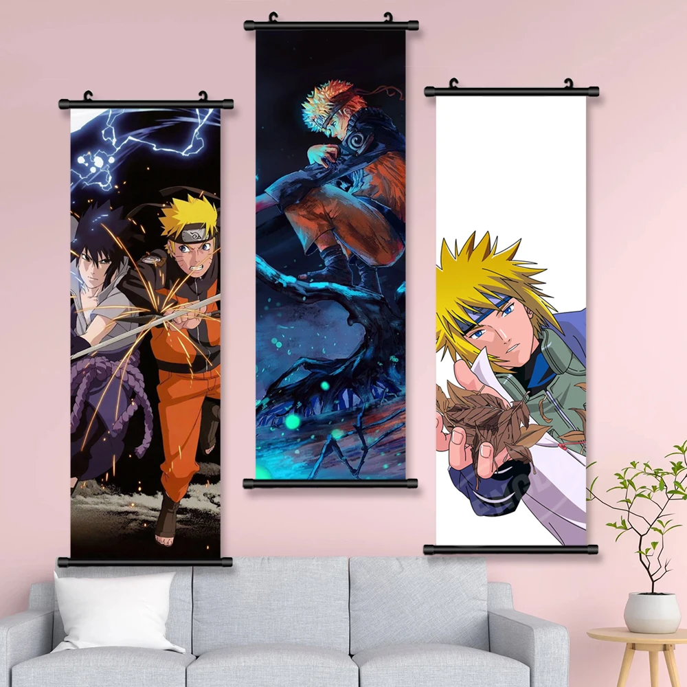

Canvas Print Plastic Wall Artwork Modern Anime Home Decoration Uzumaki Naruto Janpanese Hang Painting Scroll Picture Living Room