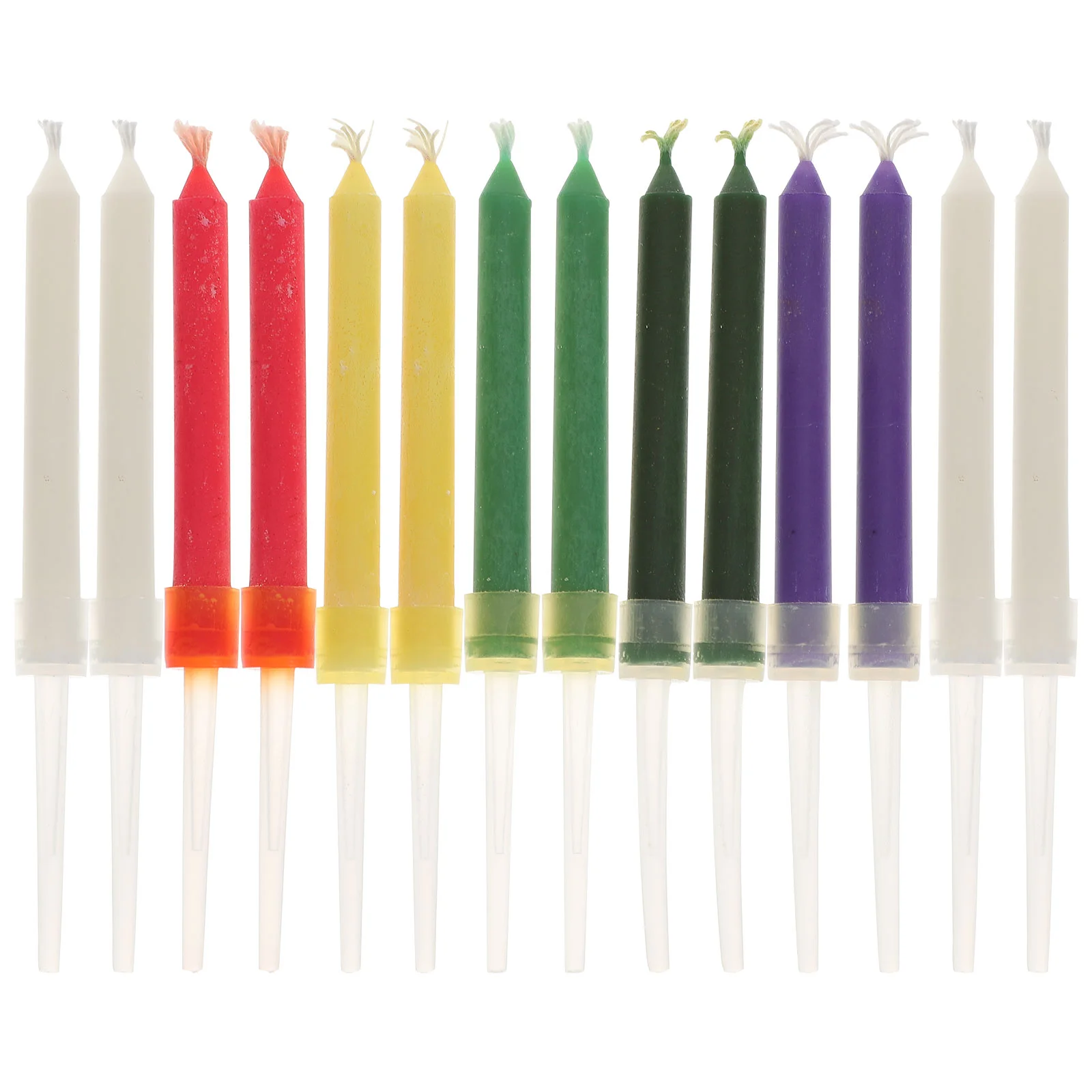 

12pcs Birthday Cake with Colorful Flames Cake Decorative
