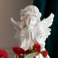 angel plaster miniature figurines ornaments office study desktop decor resin figurines crafts american rustic home room decor