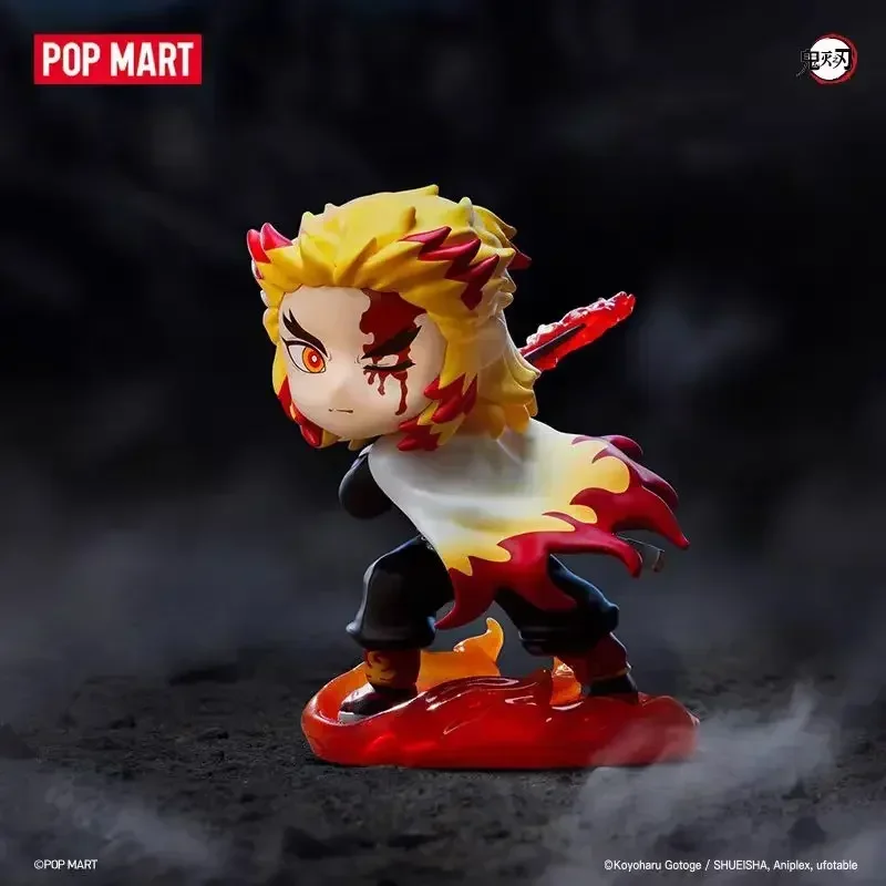 Фото POP MART Demon Slayer Kimetsu No Yaiba Battle Blind Box Оригинальная аниме-фигурка, коллекционная игрушка-сюрприз, подарок №2
