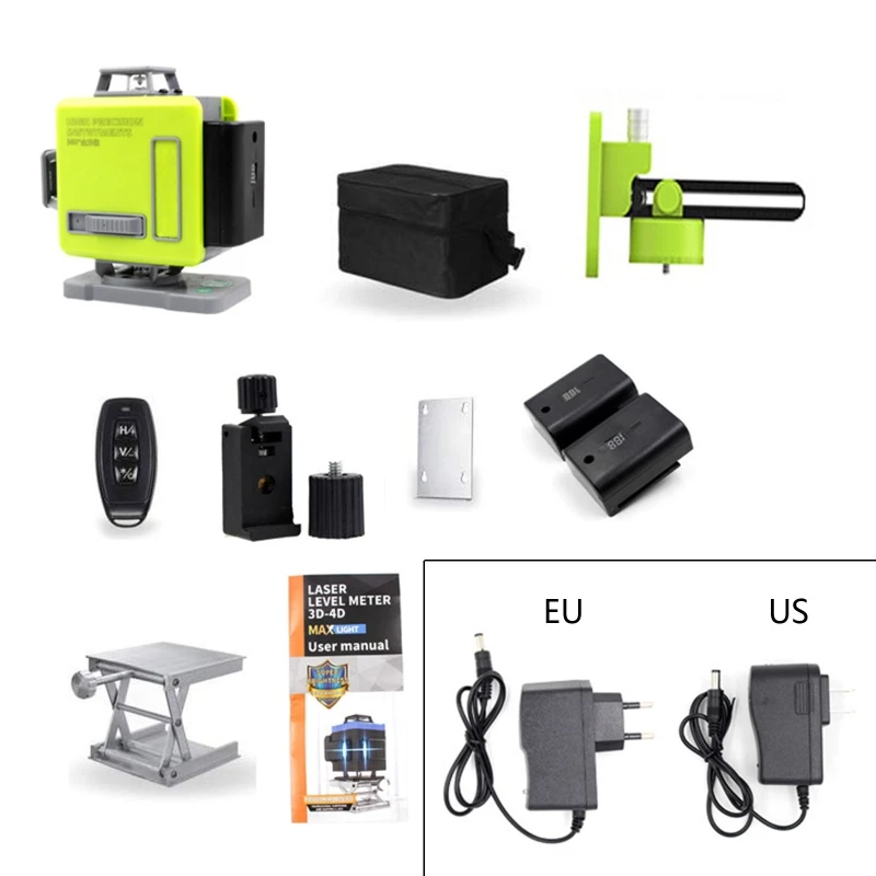 

Самонивелирующийся лазерный уровень, 16 линий, 4D, 360 луч, зеленый лазер