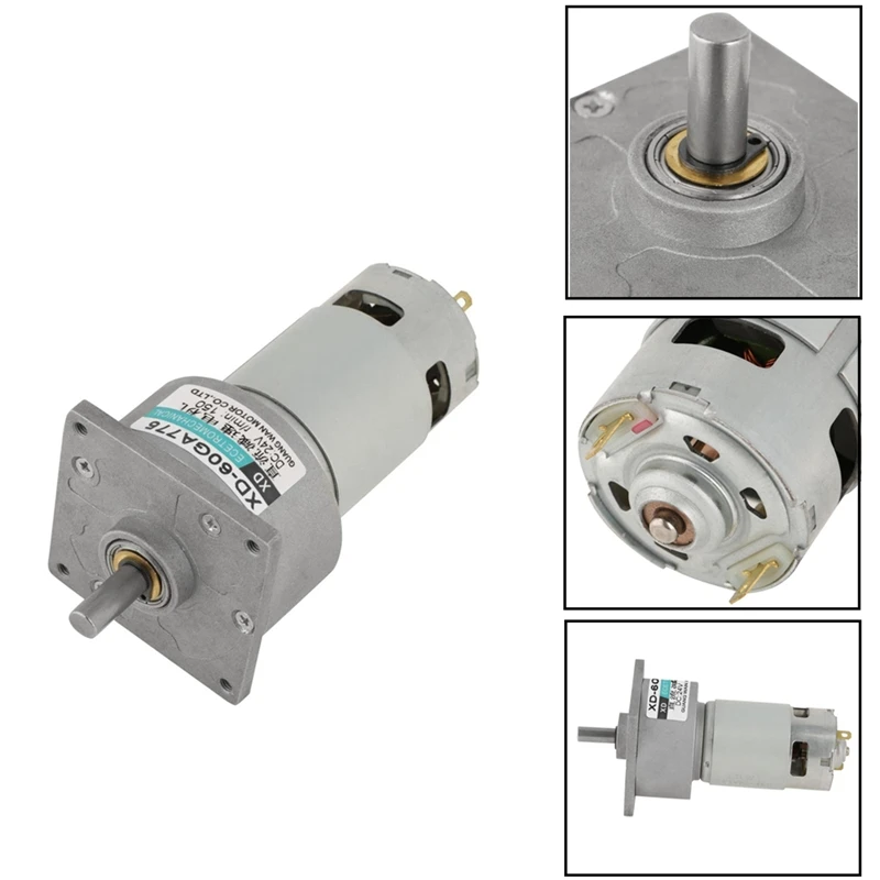 

35W Mini DC Gear Motor Metal Speed Adjustable Large Torque Motor CW/CCW