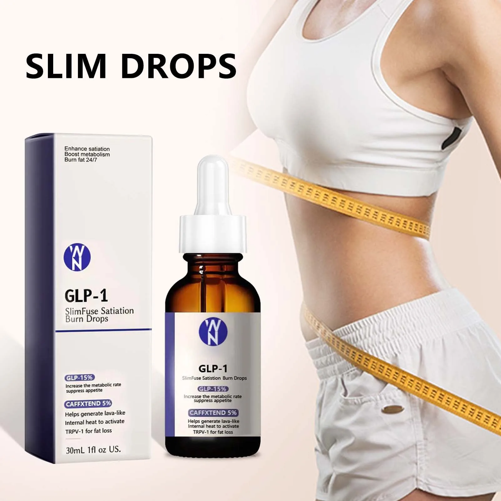 Napharm GLP-1 Metabolic Boost Drops укрепляющие кожу капли для похудения женщин и мужчин