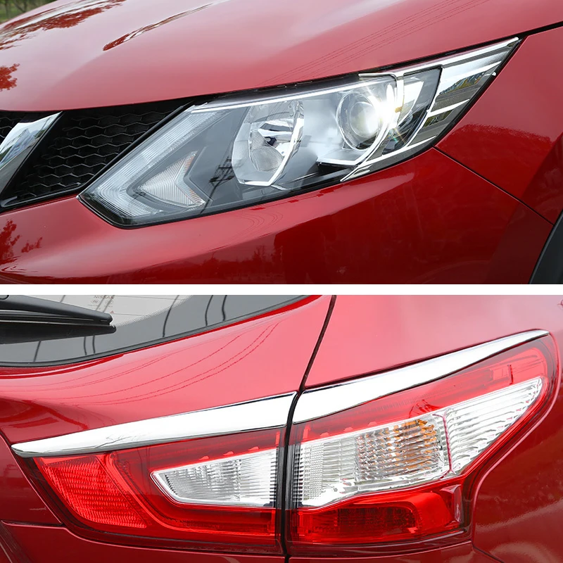 

ABS Chrome Rear Tail Light Lamp Eyebrow Trim Cover accessories For Nissan Qashqai J11 2014 2015 2016 2017
