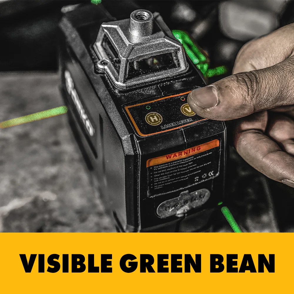 Лазерный уровень с зелеными линиями 3 7 В 3X360 инструменты для измерения и анализа