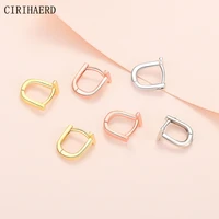 wholesale simple rose white gold plated woman earrings korean fashion goth girl unusual piercing party ear clips earrings gift