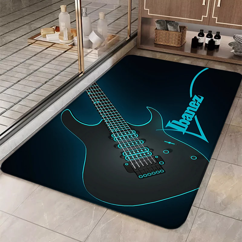 

Custom Guitar Living Room Mats Rugs Bathroom Mat Entrance Carpet Prayer Rug Home Carpets Bath Foot Kitchen Door Doormat Floor