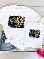 clothing tee family matching outfits leopard love heart summer women kid child mom mama mother tshirt clothes graphic t shirt