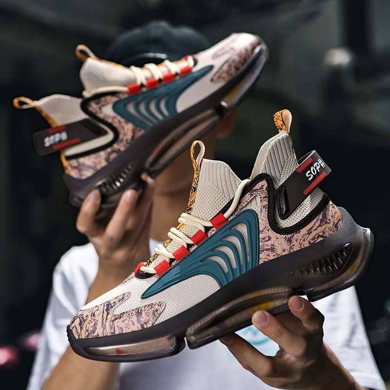 JIEMIAO Spring Men's Running Shoes Women Breathable Athletic Sport Shoes Designer Comfortable Jogging Chunky Sneakers Zapatillas