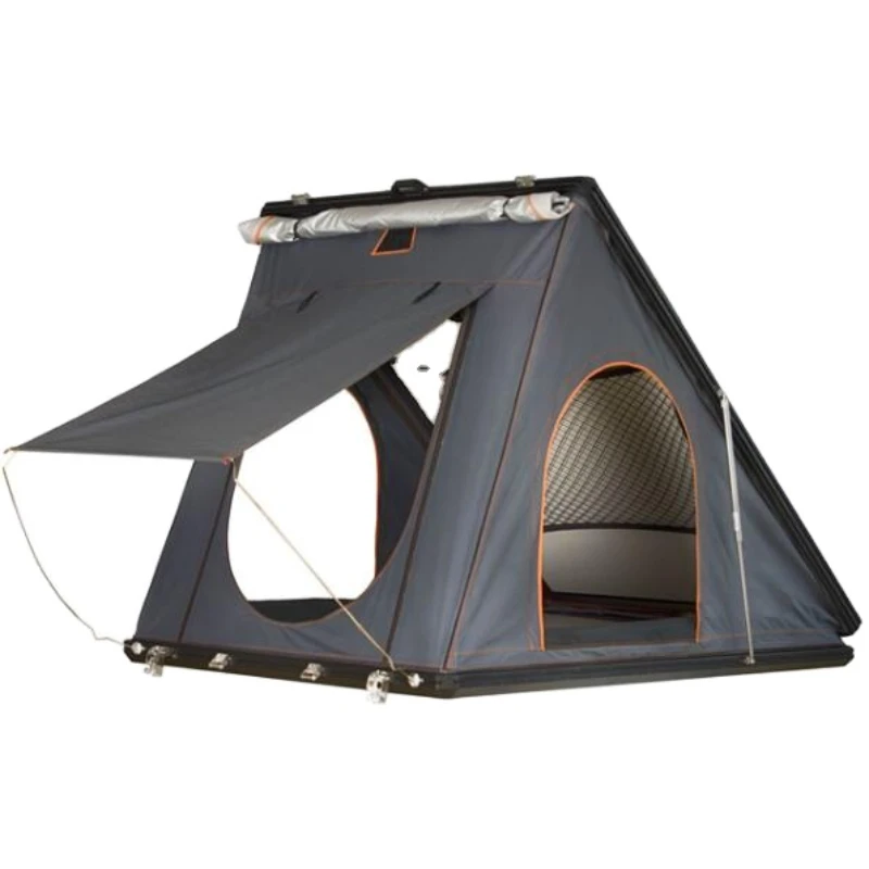 Aluminum Cover Triangle Hardshell Roof Top Tent With the roof Luggage rack