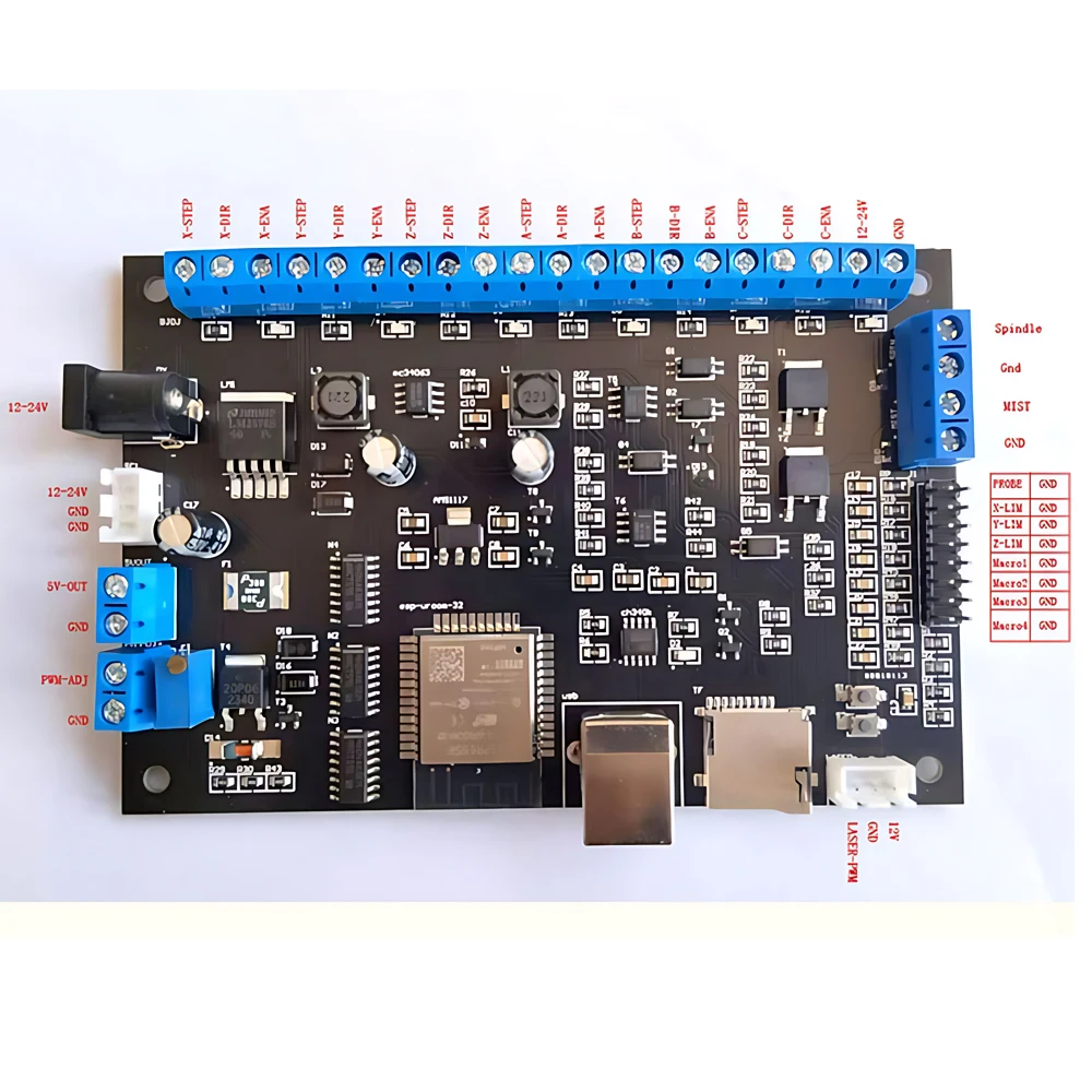 6-осевая коммутационная плата с ЧПУ панель управления USB-карта движения ESP32 Wi-Fi