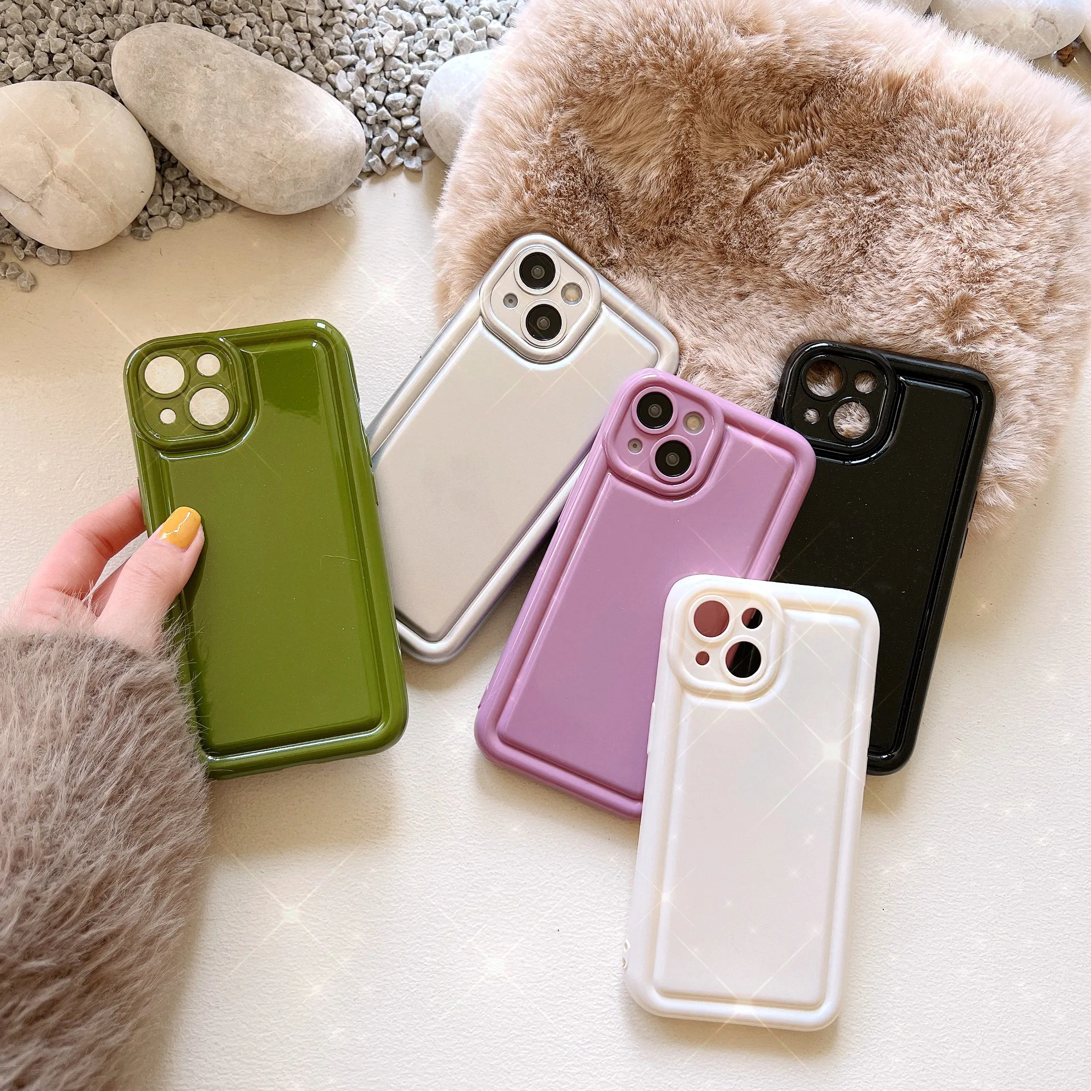 

Глянцевый чехол для iPhone 14 13 12 11 Pro Plus Max X XS XR 7 8 6 6S