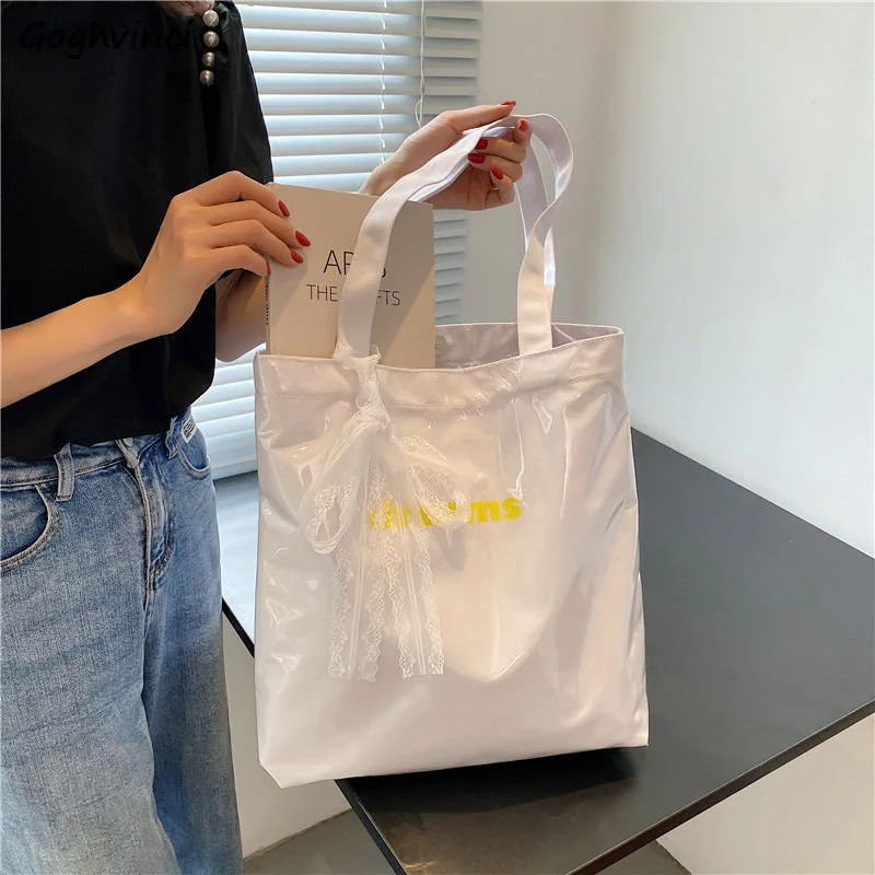 

Summer New New Shoulder Bags Women Large Capacity Underarm Casual Totes Chic All-match Shopping School Texture Lace Bow Handbags