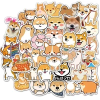 103050 pcs cute pet shiba inu cartoon graffiti stickers decorative luggage laptop water bottle kids toys waterproof stickers