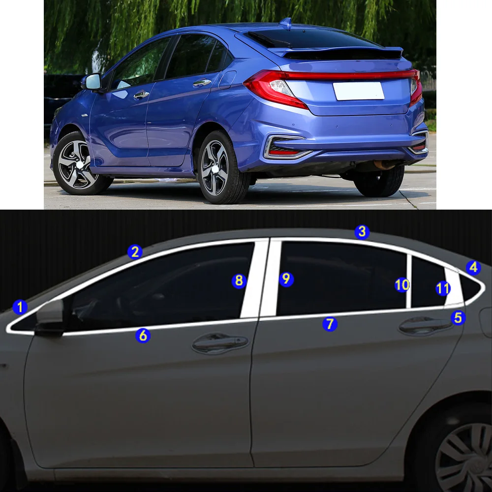 Фото Для Honda Gienia 2016-2021: Декоративная накладка на центральную стойку окна, рамка, наклейка на капот №2