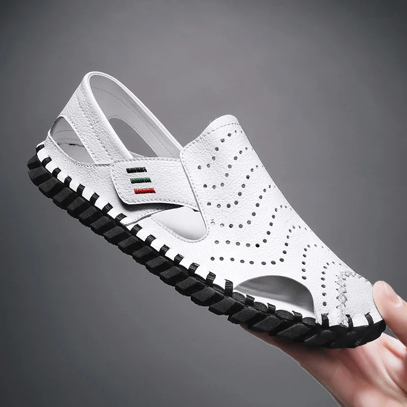 Мужские сандалии ручной работы оптовая продажа летняя противоскользящая