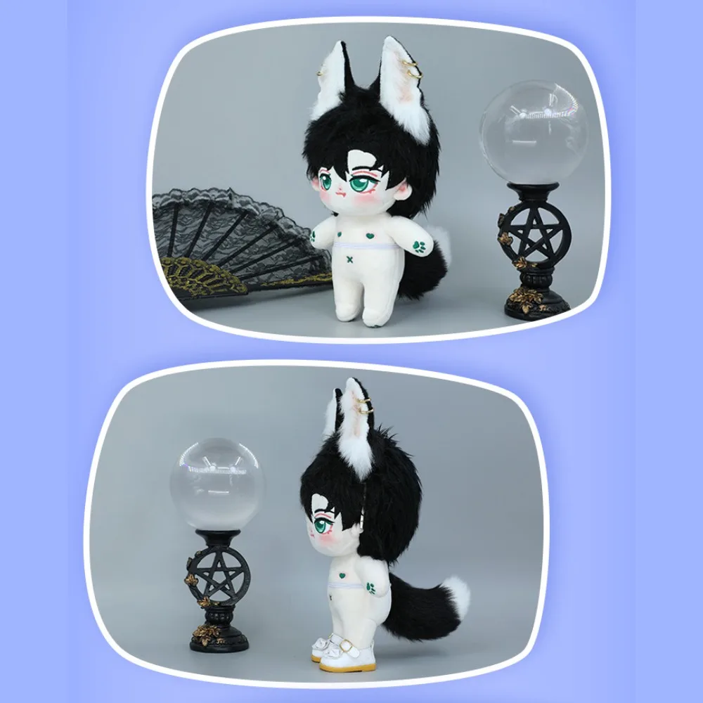 Головной убор 20 см плюшевый головной для куклы кошачьи волчьи уши хвосты идол