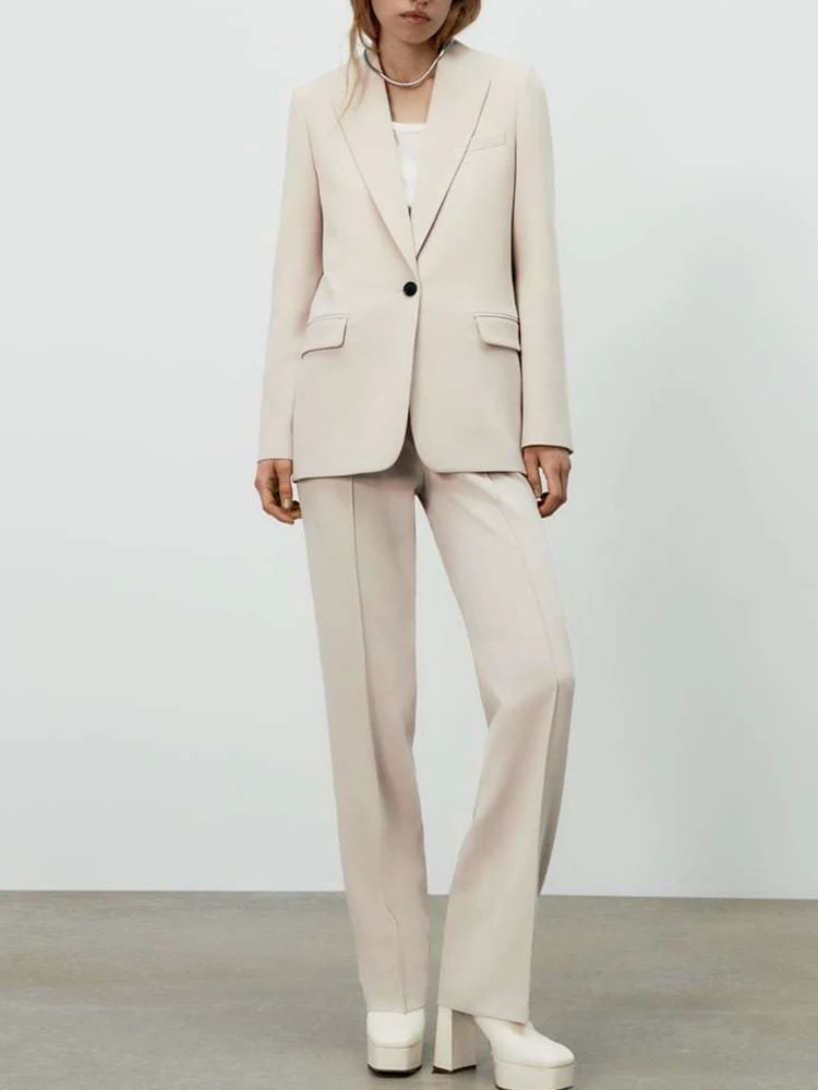 

Fashion Suits Suit 2022 New Elegant Chic Office Beige Youth Blazer Women Suit Suits Casual Street Fashion Women Pants + Suit