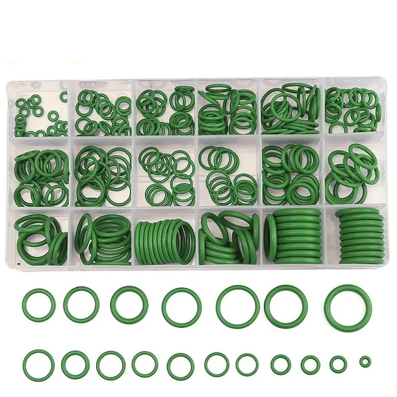 Резиновые уплотнительные кольца R22/R134a комплект зеленых метрических