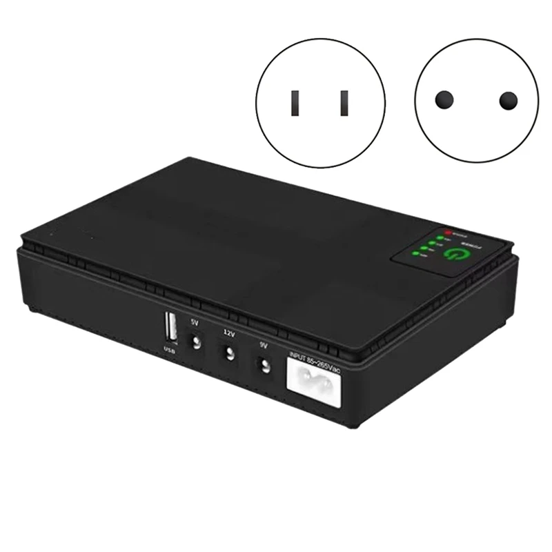 

1 Set 5V 9V 12V Uninterruptible Power Supply Mini UPS USB 10400Mah Battery Backup For Wifi Router CCTV (US Plug)