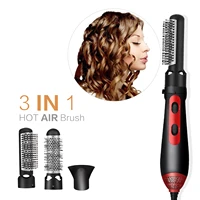 3 in 1 ionic multifunctional hot air brush electric hair dryer straightener air comb curlers kit styling ceramic hair tool