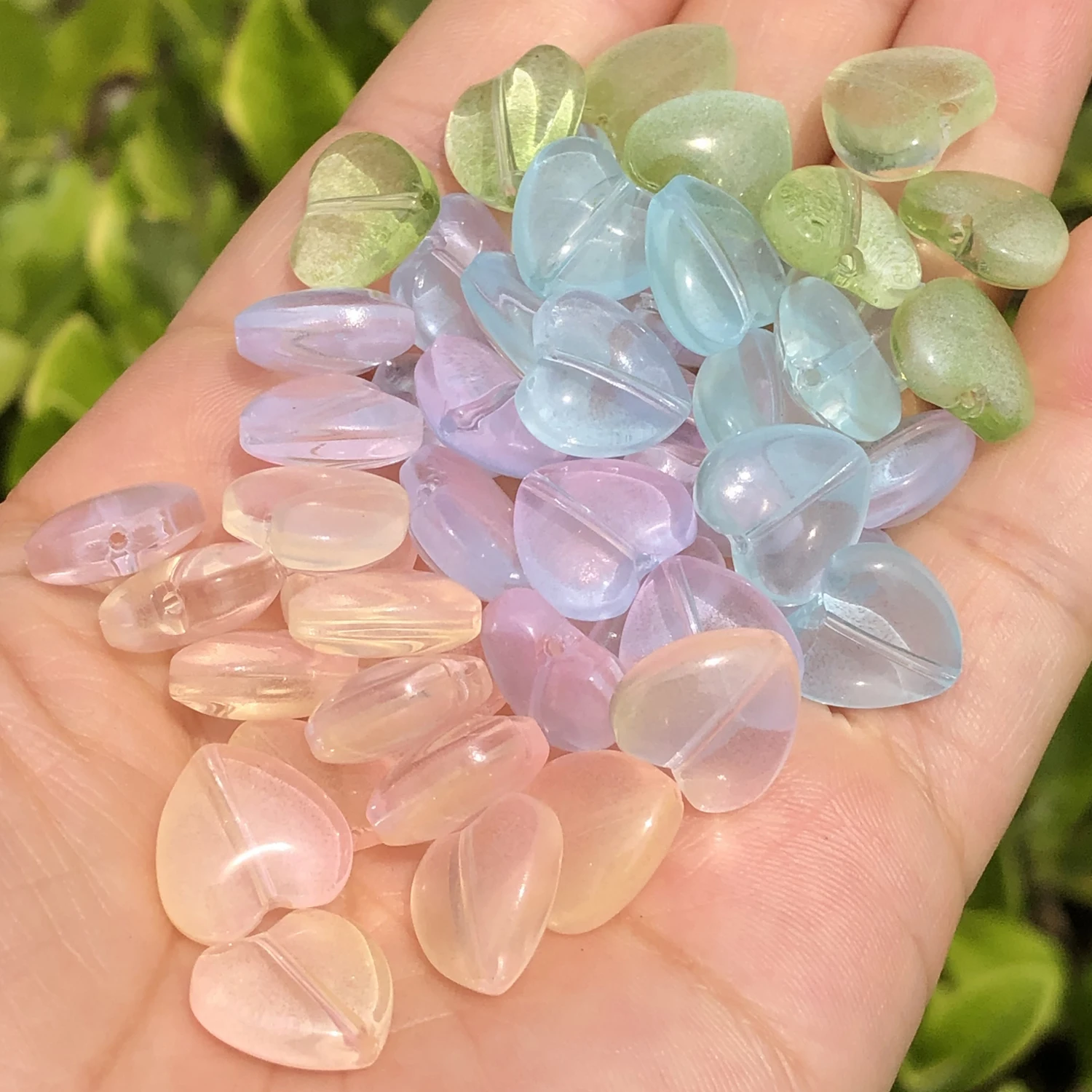 50 шт./партия бусины из чешского стекла в форме сердца