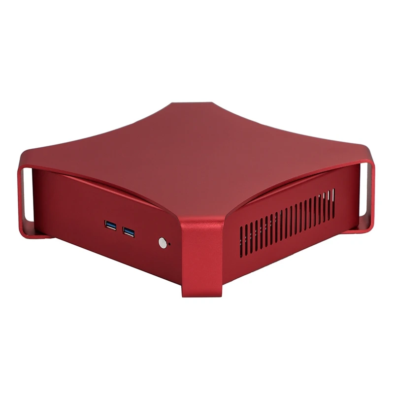 

X3 Compatible Motherboard ITX Special-Shaped Desktop Case MINI Cool Desktop Computer Case Red For Desktop