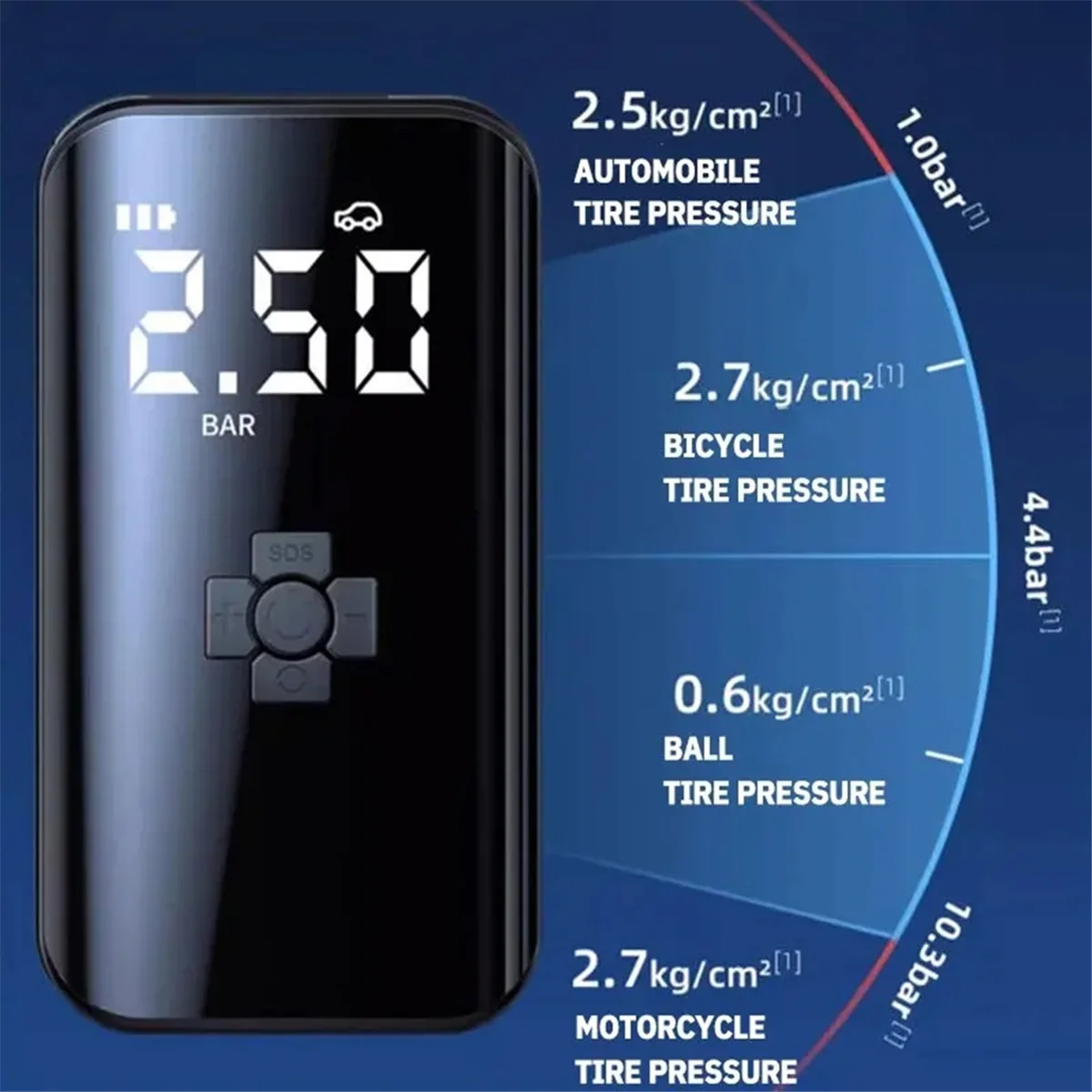 1 шт. автомобильный насос для накачивания портативный беспроводной шинный