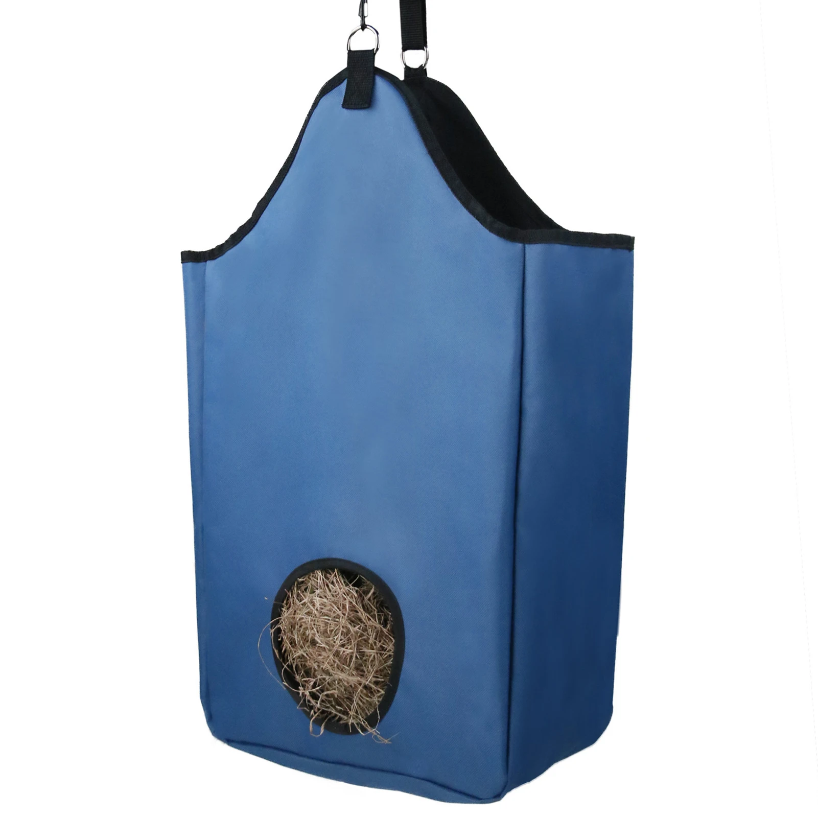 

Feeder Pouch Sheep Round Hole Durable Hay Bag Horse Feeding Large Capacity Cattle Hanging Outdoor Farm Adjustable Strap