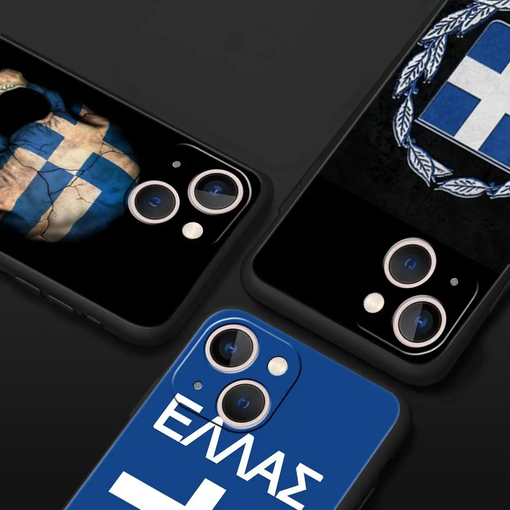Фото Чехол для телефона iPhone 17 Pro Max 16 15 14 13 12 11 Pro Max Plus 17AIR, противоударный, из мягкого ТПУ, с флагом Греции №2