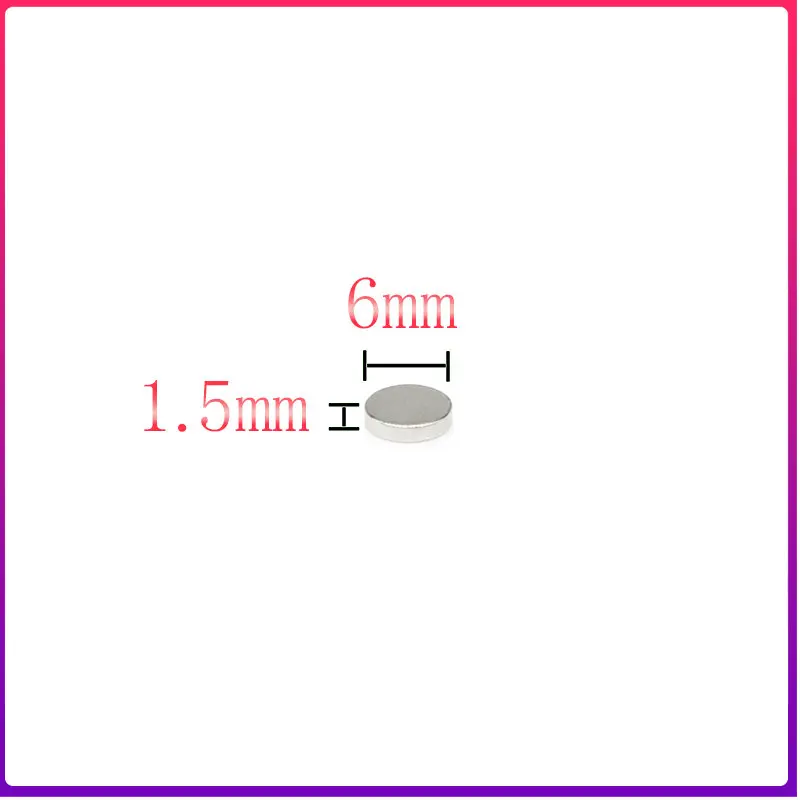 

50/100/200/500/1000/1500PCS 6x1.5 Disc Strong Permanent Neodymium Magnets 6x1.5mm Thin Small Round Search Magnet 6*1.5 mm
