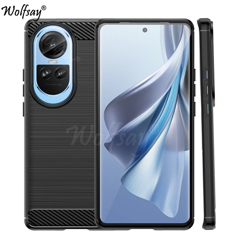 For Oppo Reno 10 Pro 5G Case Silicone Carbon Fiber Back Cover For Oppo Reno 10 Pro 5G Global Case For Oppo Reno 10 Pro 5G Case