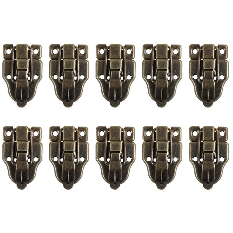 

58X40mm Vintage Lock Antique Bronze Hasp Jewelry Chest Box Gift Box Suitcase Case Buckles Hasp Latch Catch Clasp 10Pcs