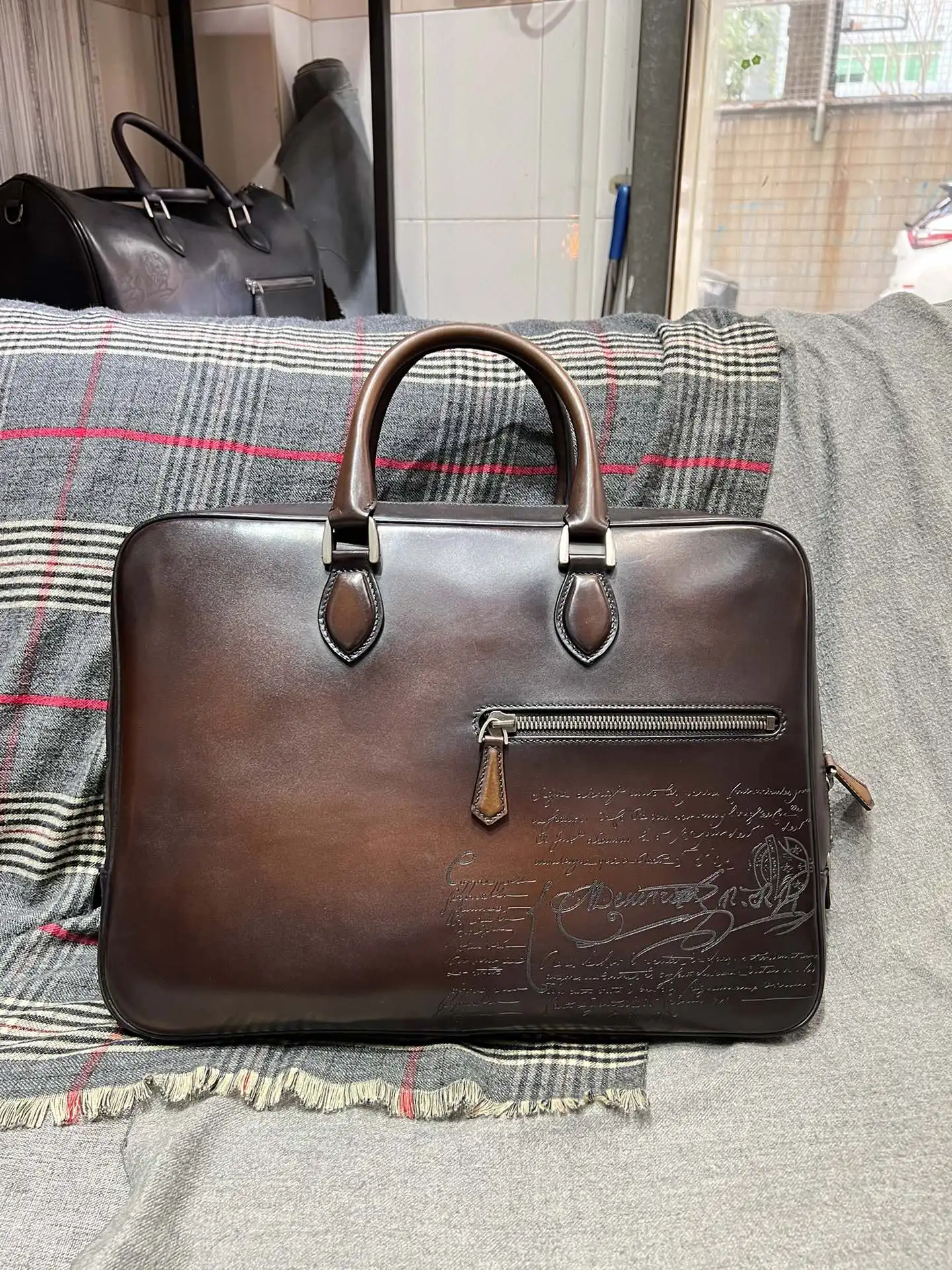 Luxury Retro Leather Men Briefcases  Handbags Male Business Crossbody Bag Classic Office Laptop Bags