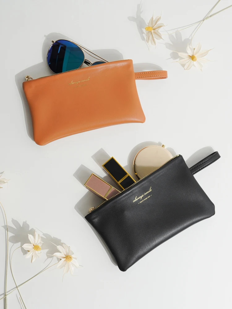 

PU Leather Small Bag Women's Cosmetic Bag Large Portable Mobile Phone Case Mini Ladies Sundries Lipstick Coin Purse Storage Bag