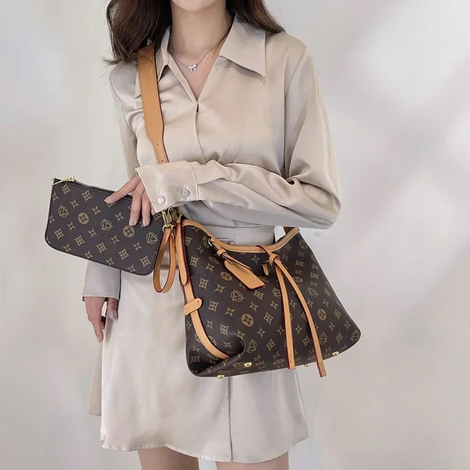 Винтажная Минималистичная модная дорожная сумка Женская объемная через плечо из