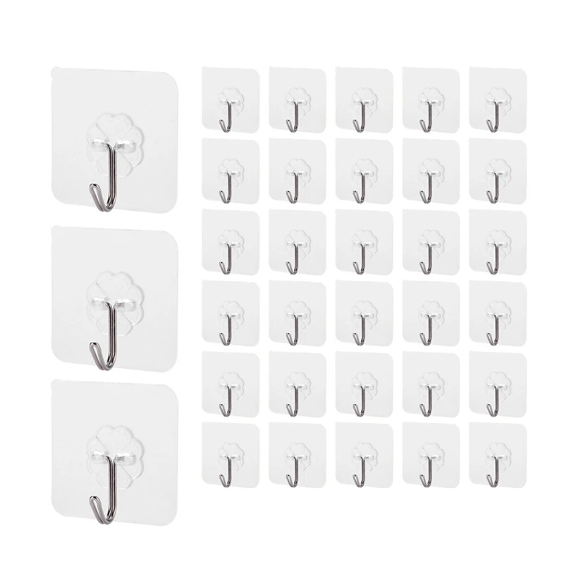 

Крючок без отверстий, не маркирующий, прочный клей, прозрачный настенный крючок для подвешивания, водонепроницаемый крючок для наклеек