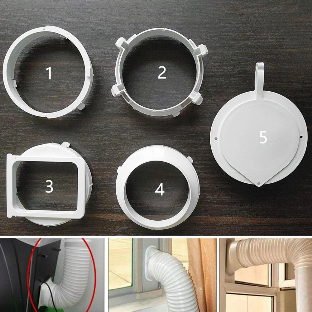 

15cm Exhaust Duct Pipe Adapter Hose Interface Connector Mobile Air Conditioner 15cm Seal Air Vent Mobile Air Conditioner